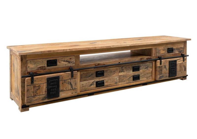 Massivmoebel24 TV-Board (TV-Board Mango 240x50x60 natur lackiert RAILWAY #156), TV-Board Mango 240x50x60 natur lackiert RAILWAY #156 Massivmoebel24 TV-Board (TV-Board Mango 240x50x60 natur lackiert RAILWAY #156), TV-Board Mango 240x50x60 natur lackiert RAILWAY #156 von Massivmoebel24