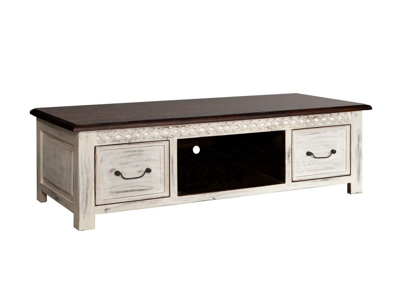 Massivmoebel24 TV-Board (Massivholz), TV-Board Mango / Akazie 135x60x40 weiß gewachst CASTLE-ANTIK #237 Massivmoebel24 TV-Board (Massivholz), TV-Board Mango / Akazie 135x60x40 weiß gewachst CASTLE-ANTIK #237 von Massivmoebel24