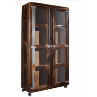 Vitrine Altholz 100x40x180 mehrfarbig lackiert freezy 30 von Massivmoebel24