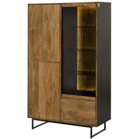 Massivmoebel24 - Vitrine Mango / Altholz 110x47x182 schwarz / natur lackiert davis 31 Massivmoebel24 - Vitrine Mango / Altholz 110x47x182 schwarz / natur lackiert davis 31 von Massivmoebel24