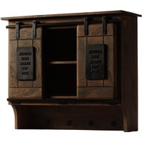 Massivmoebel24 - Wandgarderobe Mango 90x30x75 braun lackiert railway 454 Massivmoebel24 - Wandgarderobe Mango 90x30x75 braun lackiert railway 454 von Massivmoebel24