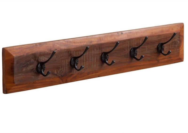 Massivmoebel24 Wandgarderobe (Wandgarderobe Altholz 66x8x13 mehrfarbig lackiert NATURE OF SPIRIT #82) von Massivmoebel24
