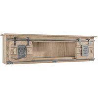 Massivmoebel24 - Wandregal Mango 130x25x35 whitewash lackiert railway 365 von Massivmoebel24