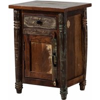 Nachttisch Altholz 50x42x70 mehrfarbig lackiert FABLE 03 von Massivmoebel24