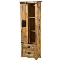 Schrank Mango 70x35x195 natur lackiert RAILWAY 184 von Massivmoebel24