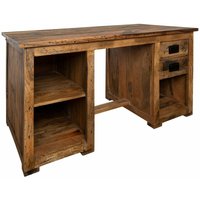 Schreibtisch Mango 140x80x76 natur lackiert railway 161 Schreibtisch Mango 140x80x76 natur lackiert railway 161 von Massivmoebel24