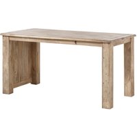 Schreibtisch Mango 160x80x80 whitewash lackiert railway 3004 von Massivmoebel24