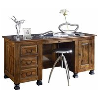 Schreibtisch Sheesham 150x70x75 braun lackiert NEW BOSTON 205 Schreibtisch Sheesham 150x70x75 braun lackiert NEW BOSTON 205 von Massivmoebel24