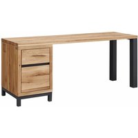 Schreibtisch Wildeiche 150x55x76 natur geölt villanders 143 von Massivmoebel24