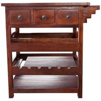 Serviertisch Akazie 85x48x86 nougat lackiert OXFORD 455 von Massivmoebel24