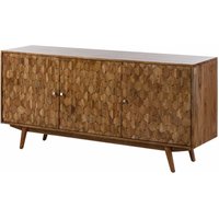 Sideboard Akazie 160x42x75 Akazie natur lackiert MOSAYK 110 von Massivmoebel24