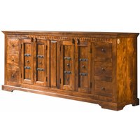 Sideboard Akazie 212x50x92 honig lackiert oxford 0414 - hellbraun von Massivmoebel24