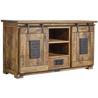 Sideboard Mango 128x45x70 natur lackiert railway 102 von Massivmoebel24