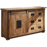 Sideboard Mango 140x45x85 natur lackiert RAILWAY 121 von Massivmoebel24