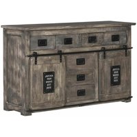Sideboard Mango 150x45x90 grau lackiert railway 219 Sideboard Mango 150x45x90 grau lackiert railway 219 von Massivmoebel24