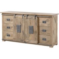 Sideboard Mango 170x45x90 whitewash lackiert railway 393 Sideboard Mango 170x45x90 whitewash lackiert railway 393 von Massivmoebel24
