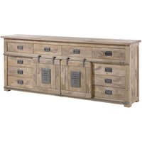 Sideboard Mango 220x45x90 whitewash lackiert railway 392 von Massivmoebel24