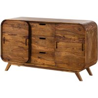 Sideboard Sheesham 134x40x75 hellbraun lackiert mailand 101 Sideboard Sheesham 134x40x75 hellbraun lackiert mailand 101 von Massivmoebel24