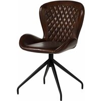 Stuhl Echtleder 61x52x86 braun IRON LABEL 112 von Massivmoebel24