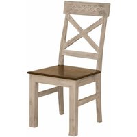 Stuhl Mango / Akazie 45x45x100 weiß gewachst CASTLE-ANTIK 21 Stuhl Mango / Akazie 45x45x100 weiß gewachst CASTLE-ANTIK 21 von Massivmoebel24