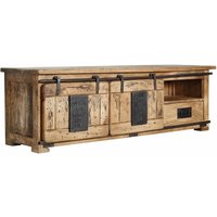 TV-Board Mango 160x45x50 natur lackiert railway 101 von Massivmoebel24