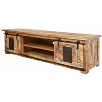 TV-Board Mango 180x55x50 natur lackiert railway 135 von Massivmoebel24