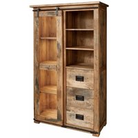 Vitrine Mango 100x45x175 natur lackiert RAILWAY 126 Vitrine Mango 100x45x175 natur lackiert RAILWAY 126 von Massivmoebel24