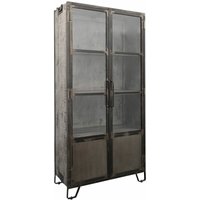 Vitrine Mango 90x40x190 grau lackiert heavy industry 123 von Massivmoebel24