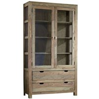 Vitrine Sheesham 110x45x200 grau geölt nature grey 65 Vitrine Sheesham 110x45x200 grau geölt nature grey 65 von Massivmoebel24