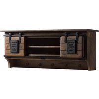 Wandgarderobe Mango 115x30x45 braun lackiert railway 459 - braun von Massivmoebel24