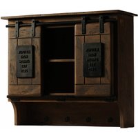 Wandgarderobe Mango 90x30x75 braun lackiert railway 454 - braun von Massivmoebel24