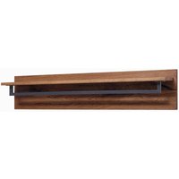 Wandgarderobe Wildeiche 120x20x25 tabacco geölt villanders 334 - braun von Massivmoebel24