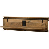 Massivmoebel24 - Wandregal Mango 140x25x38 natur lackiert railway 189 von Massivmoebel24