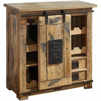 Weinkommode Mango 80x40x82 natur lackiert railway 140 von Massivmoebel24