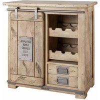 Weinkommode Mango 80x40x82 whitewash lackiert railway 340 Weinkommode Mango 80x40x82 whitewash lackiert railway 340 von Massivmoebel24