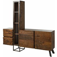 Wohnwand Akazie / Altholz 193x38x185 braun lackiert sevilla 07 Wohnwand Akazie / Altholz 193x38x185 braun lackiert sevilla 07 von MASSIVMOEBEL24.DE