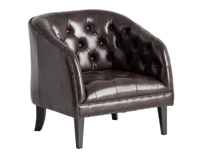 massivum Sessel Chesterfield Oakland Clubsessel Echtleder (1-St), braun, braun von Massivum