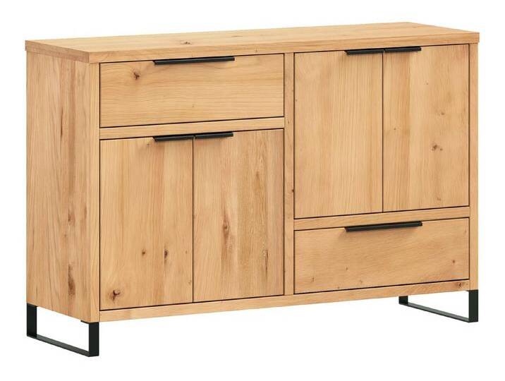 massivum Sideboard Sydney 126cm Wildeiche Kommode Wohnzimmer Massivholz (13 St), braun von Massivum
