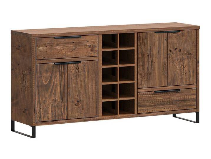 massivum Sideboard Sydney 160cm Pinie rustikal Kommode Wohnzimmer Schrank Möbel (13 St), braun von Massivum
