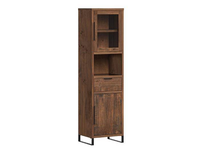 massivum Vitrine Sydney Pinie rustikal Glasschrank Wohnzimmer Möbel (1-St), braun von Massivum