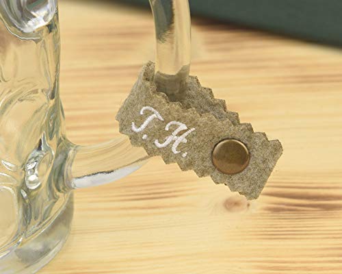 Henkelband 'Initialen' - 34 Filz-Farben wählbar - Maßkrugmarkierer, Bierkrugband Maßkrugband - 1 Stück von Maßkrugband.de