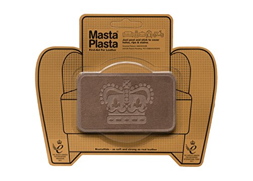 MastaPlasta Premium Wildleder Flicken Selbstklebend - Braun Wildleder - 10cm x 6cm. Design: Krone. Dekoration oder Reparatur für Sofas, Autositze, Handtaschen, Jacken von MastaPlasta