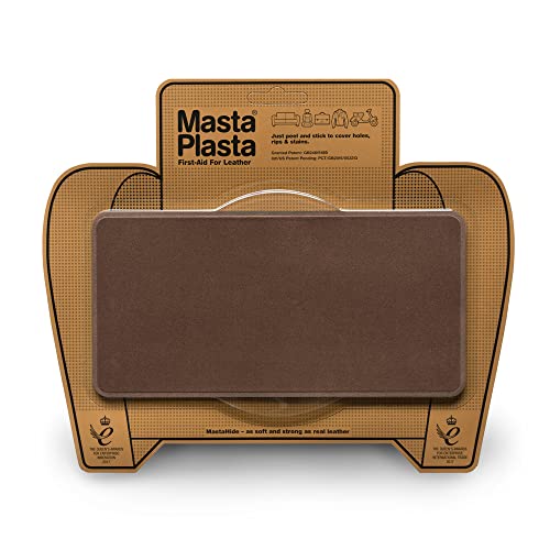 MastaPlasta Wildleder-Reparaturflicken selbstklebend, Premium - Braun Wildleder - 20cm x 10cm.. Erste Hilfe für Sofas, Autositze, Handtaschen, Jacken usw von MastaPlasta