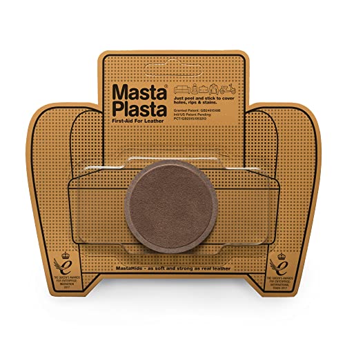 MastaPlasta Selbstklebende Premium-Reparaturflicken aus Wildleder, für Sofas, Autositze, Taschen und mehr, zum Aufkleben, Kreis 5cm x 5cm von MastaPlasta