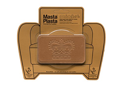 MastaPlasta Premium Wildleder Flicken Selbstklebend - Hellbraun Wildleder - 10cm x 6cm. Design: Krone. Dekoration oder Reparatur für Sofas, Autositze, Handtaschen, Jacken von MastaPlasta