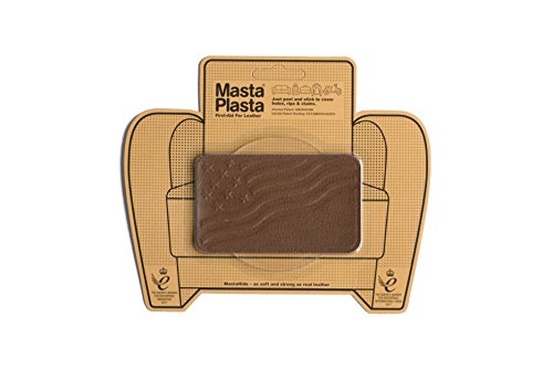 MastaPlasta Selbstklebende Premium Leder Reparatur Patch - Hellbraun Flagge 10cm x 6cm. Sofortige Polsterung Qualität Patch für Sofas, Autositze, Jacken, DIY von MastaPlasta