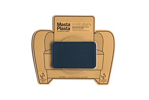 MastaPlasta Selbstklebende Premium Leder Reparatur Patch - Marineblau Leder - 10cm x 6cm. Sofortige Polsterung Qualität Patch für Sofas, Auto Interieur, Taschen, Jacken von MastaPlasta