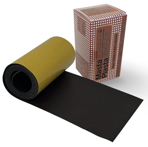 MastaPlasta Selbstklebende Leder Reparatur Patch - Schwarz 150cm x 10cm. Ihr schnelles und einfaches All-in-One-Reparaturset in Polsterqualität für Sofas, Autositze, DIY von MastaPlasta