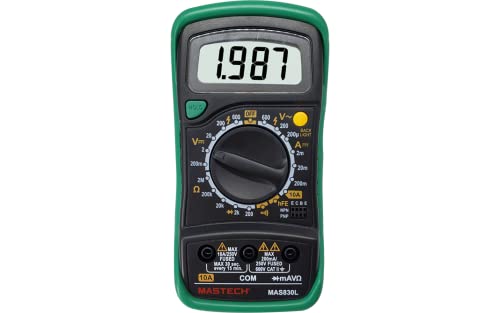MASTECH MAS830B MAS830L MAS838 Digital Multimeter Display 2000 counts;Continuity Buzzer Less than 70±30ΩLow Battery Display(MAS830L) von Mastech