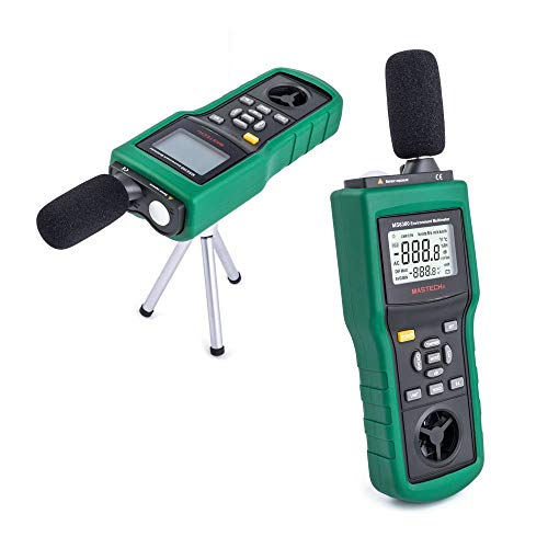 MS6300 Klima-Messgerät 6 in 1 Mastech Temp/Feuchte/Lux/Wind/Luftstrom/Schall von Mastech